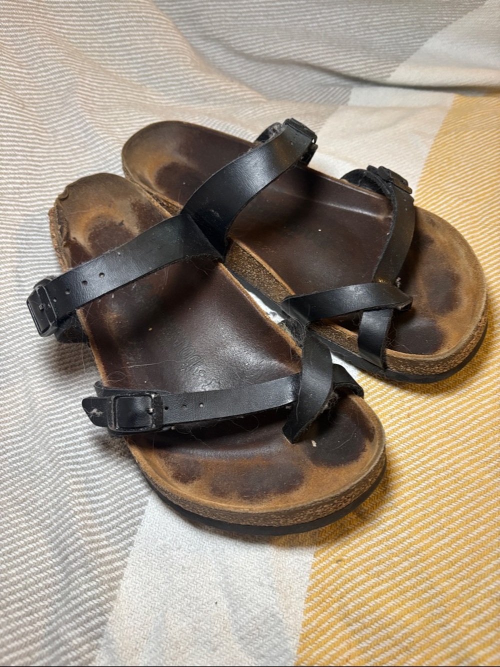 Black Leather Birkenstock Sandals